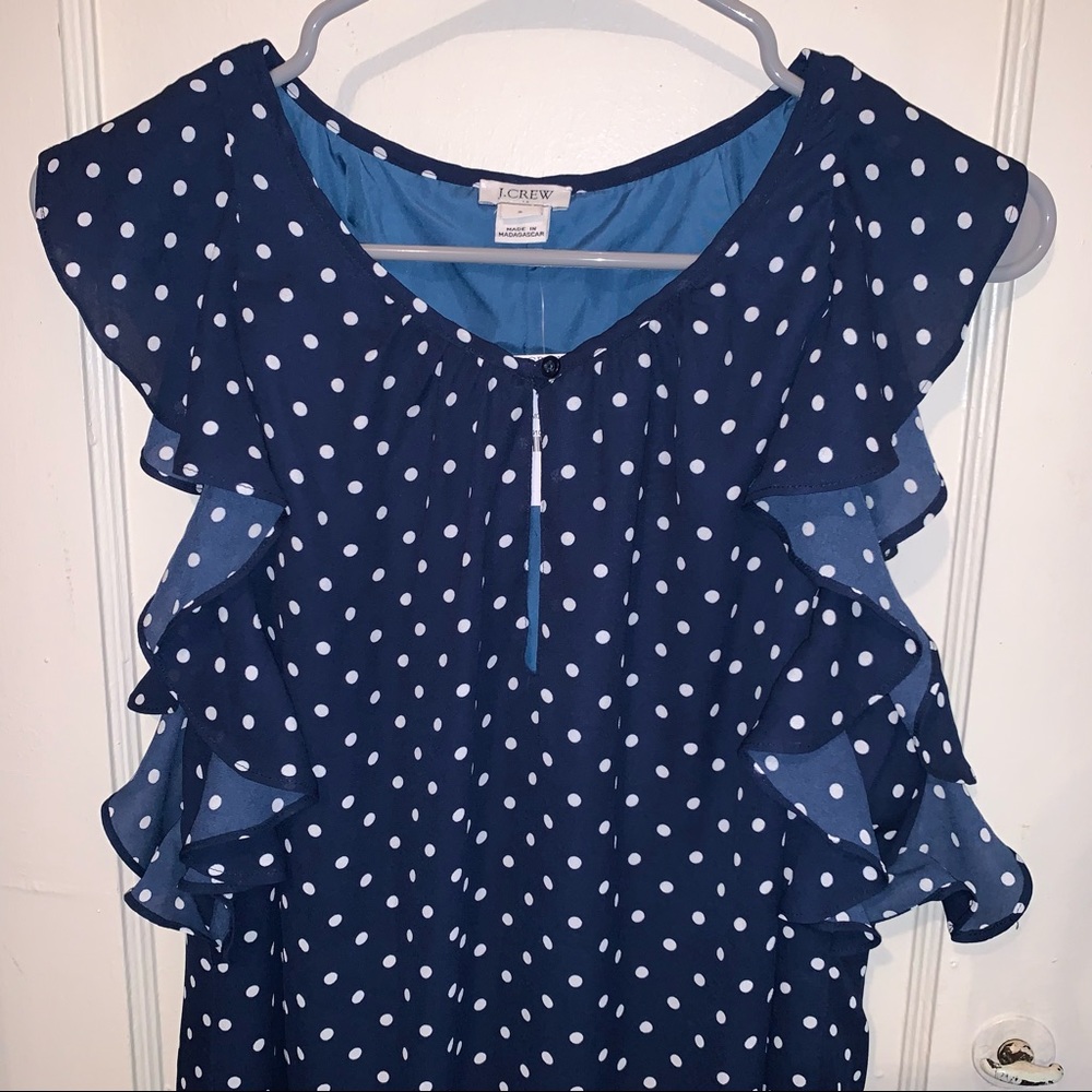 J. Crew Printed Flutter Dress